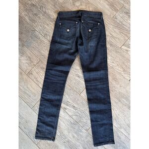 Hudson Collin Flap Skinny Jeans 26 Dark Wash Low Rise Denim NW422DMS Womens Jean